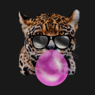 Jaguar with Blowing Gum, Love Big Cats T-Shirt