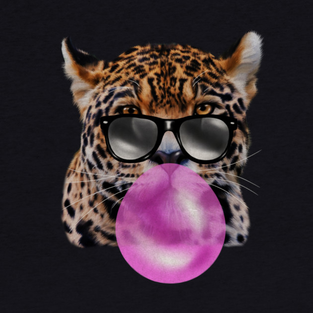 Jaguar with Blowing Gum, Love Big Cats by logiamerch
