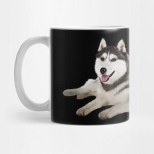 Husky with Blue Eyes, love Huskies, Dog Lover Mug