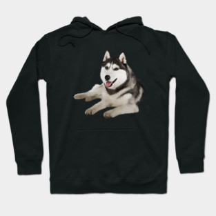 Husky with Blue Eyes, love Huskies, Dog Lover Hoodie