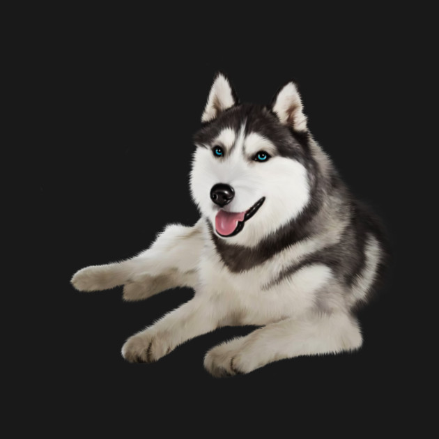 Husky with Blue Eyes, love Huskies, Dog Lover by logiamerch