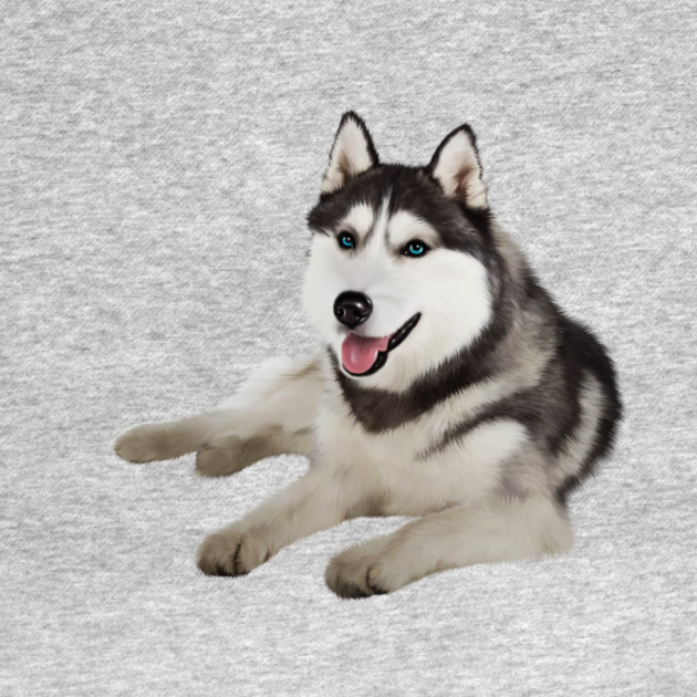 Husky with Blue Eyes, love Huskies, Dog Lover by logiamerch