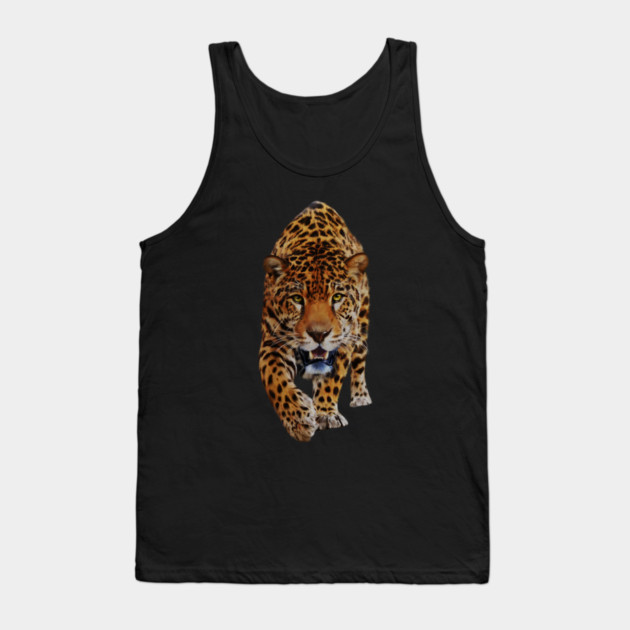 Jaguar Stalking, Love Big Cats, Tropical Animal Tank Top by logiamerch