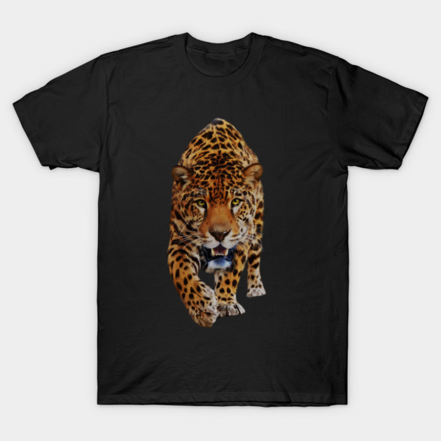 Jaguar Stalking, Love Big Cats, Tropical Animal T-Shirt by logiamerch
