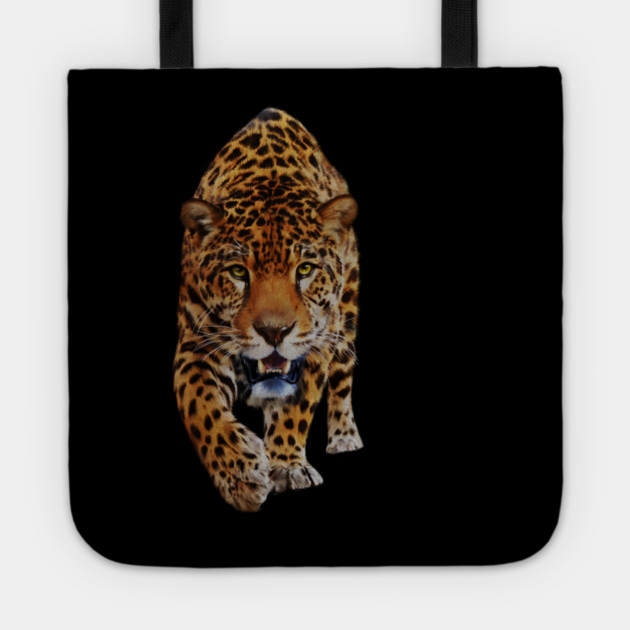 Jaguar Stalking, Love Big Cats, Tropical Animal Tote by logiamerch