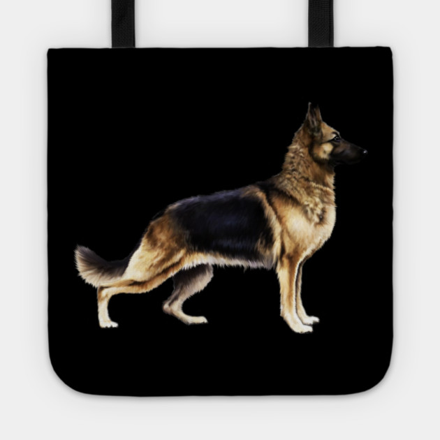 German Shepherd, Love German Shepherds Tote by logiamerch