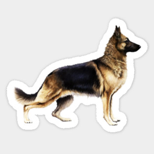 German Shepherd, Love German Shepherds Sticker