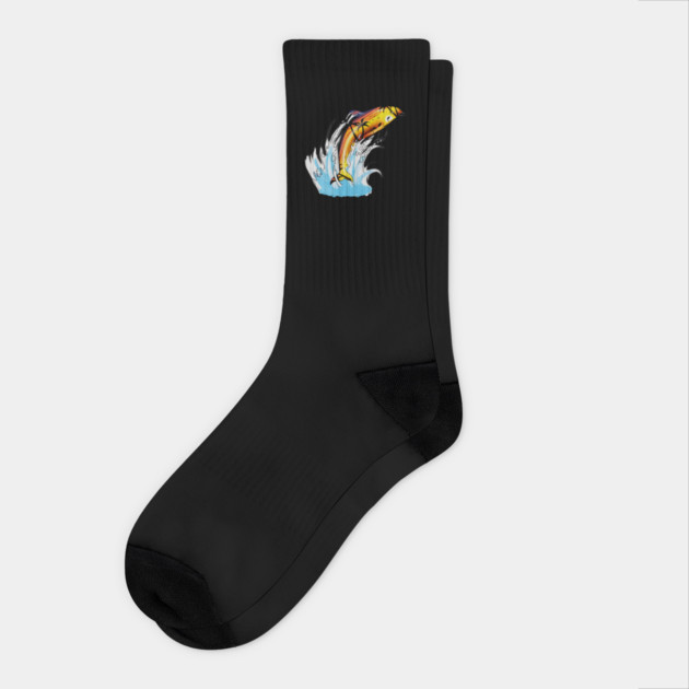 Dolphin with Sunset art, Love Dolphins Socks by logiamerch