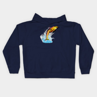 Dolphin with Sunset art, Love Dolphins Kids Hoodie