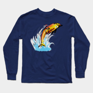 Dolphin with Sunset art, Love Dolphins Long Sleeve T-Shirt