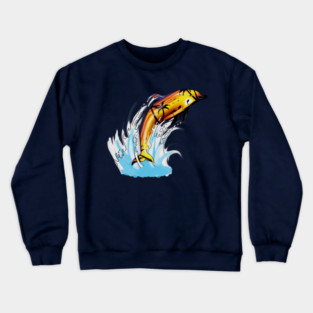 Dolphin with Sunset art, Love Dolphins Crewneck Sweatshirt