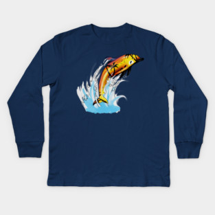 Dolphin with Sunset art, Love Dolphins Kids Long Sleeve T-Shirt