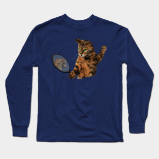 Funny Cat Motivational, Mirror Reflecting Tiger, Cat Lover Long Sleeve T-Shirt
