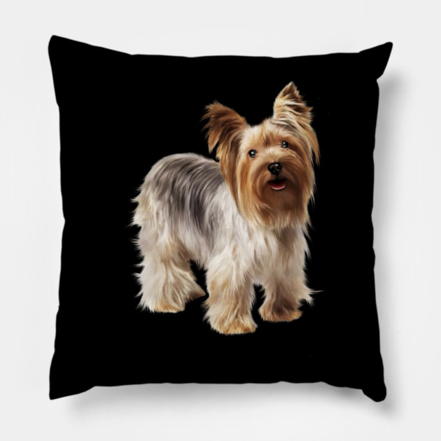 Yorkshire Terrier Dog, Love Yorkies, Dog Lover Pillow by logiamerch