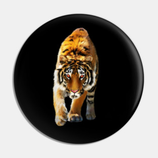 Tiger stalking, Love Tigers, Big Cat Pin