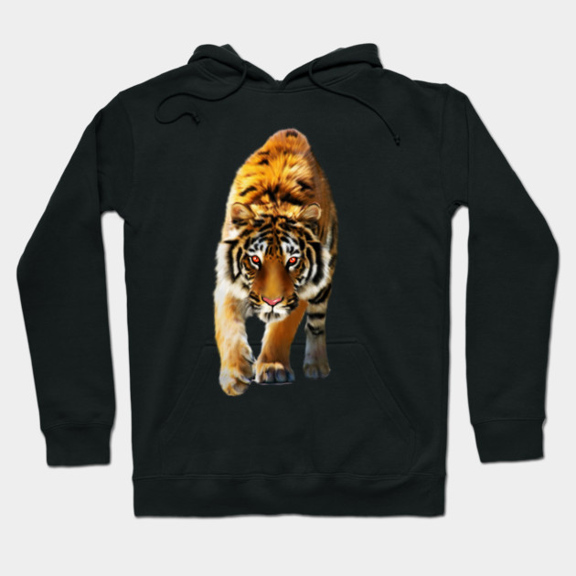 Tiger stalking, Love Tigers, Big Cat Hoodie by logiamerch