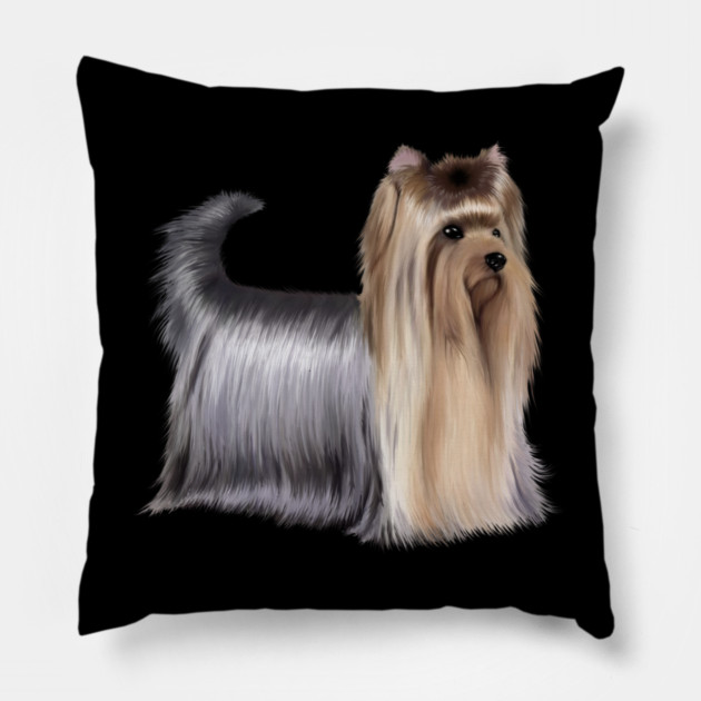 Yorkshire Terrier Dog, Love Yorkshire Terriers, Dog Lover Pillow by logiamerch