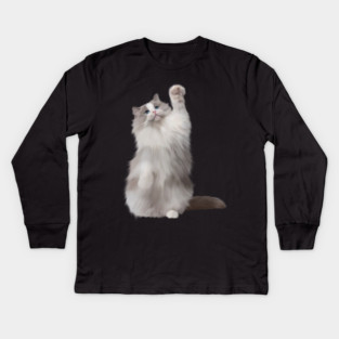 Ragdoll Cat Fetching, Ragdoll Cats, Cat Lover Kids Long Sleeve T-Shirt