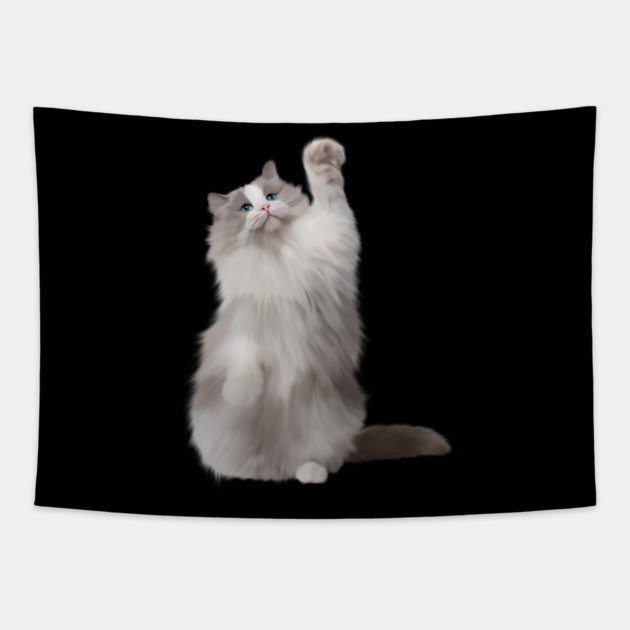 Ragdoll Cat Fetching, Ragdoll Cats, Cat Lover Tapestry by logiamerch