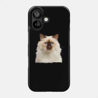 Ragdoll cat Face, Love Ragdoll cats, Cat Lover Phone Case