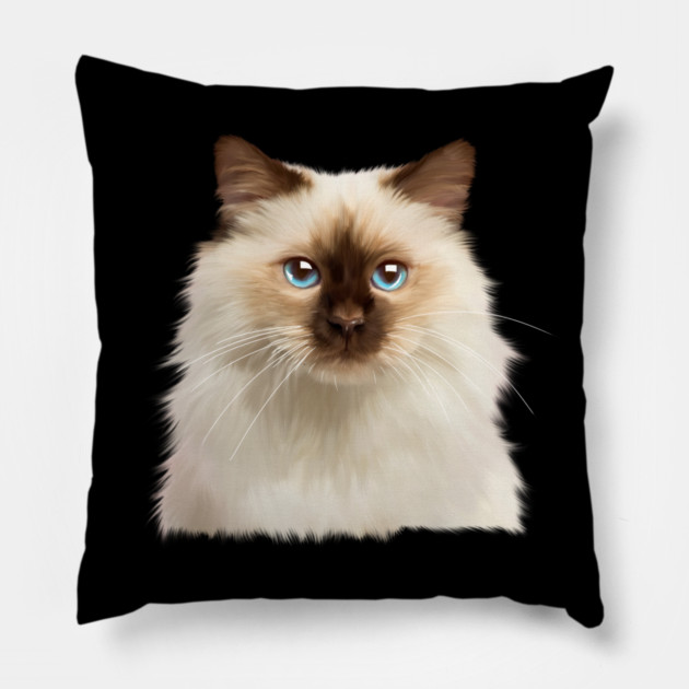 Ragdoll cat Face, Love Ragdoll cats, Cat Lover Pillow by logiamerch