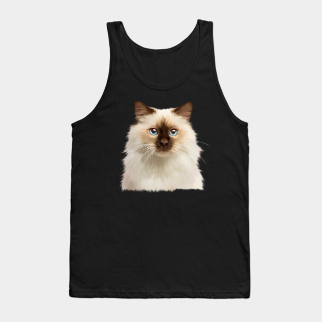 Ragdoll cat Face, Love Ragdoll cats, Cat Lover Tank Top by logiamerch