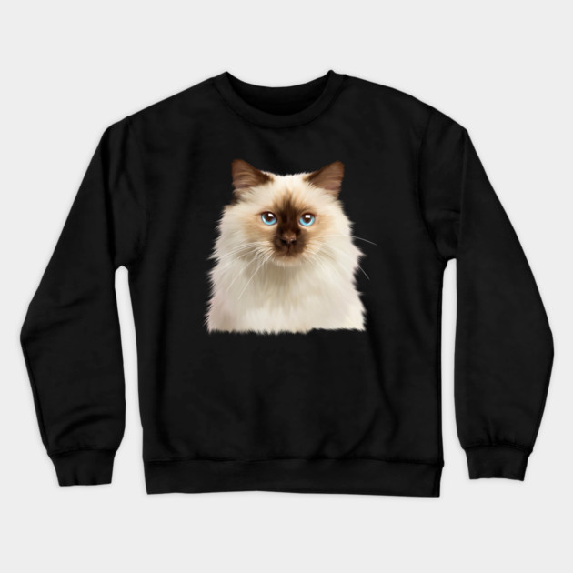 Ragdoll cat Face, Love Ragdoll cats, Cat Lover Crewneck Sweatshirt by logiamerch