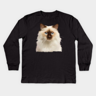 Ragdoll cat Face, Love Ragdoll cats, Cat Lover Kids Long Sleeve T-Shirt