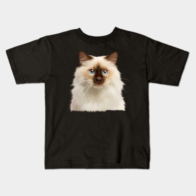 Ragdoll cat Face, Love Ragdoll cats, Cat Lover Kids T-Shirt by logiamerch