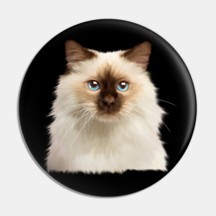 Ragdoll cat Face, Love Ragdoll cats, Cat Lover Pin