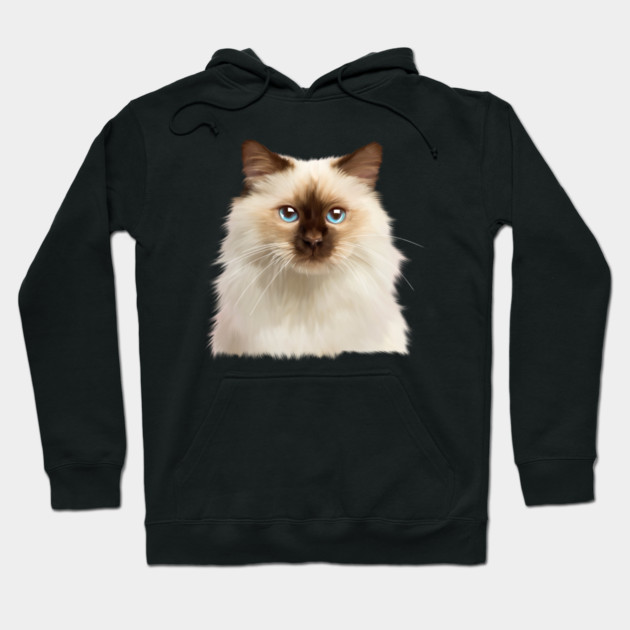 Ragdoll cat Face, Love Ragdoll cats, Cat Lover Hoodie by logiamerch