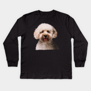 Poodle dog Head, Love Poodles, Dog Lover Kids Long Sleeve T-Shirt