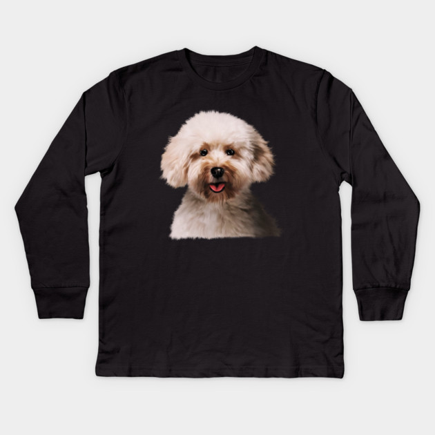 Poodle dog Head, Love Poodles, Dog Lover Kids Long Sleeve T-Shirt by logiamerch