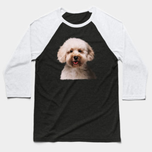 Poodle dog Head, Love Poodles, Dog Lover Baseball T-Shirt