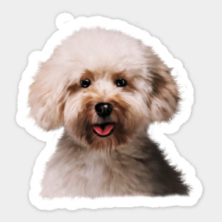 Poodle dog Head, Love Poodles, Dog Lover Sticker