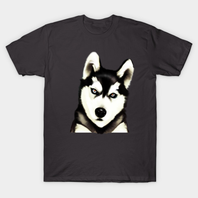 Husky Dog Face, Love Huskies, Dog Lover T-Shirt by logiamerch