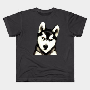 Husky Dog Face, Love Huskies, Dog Lover Kids T-Shirt