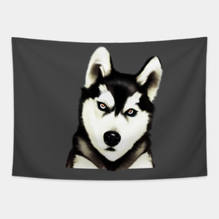 Husky Dog Face, Love Huskies, Dog Lover Tapestry