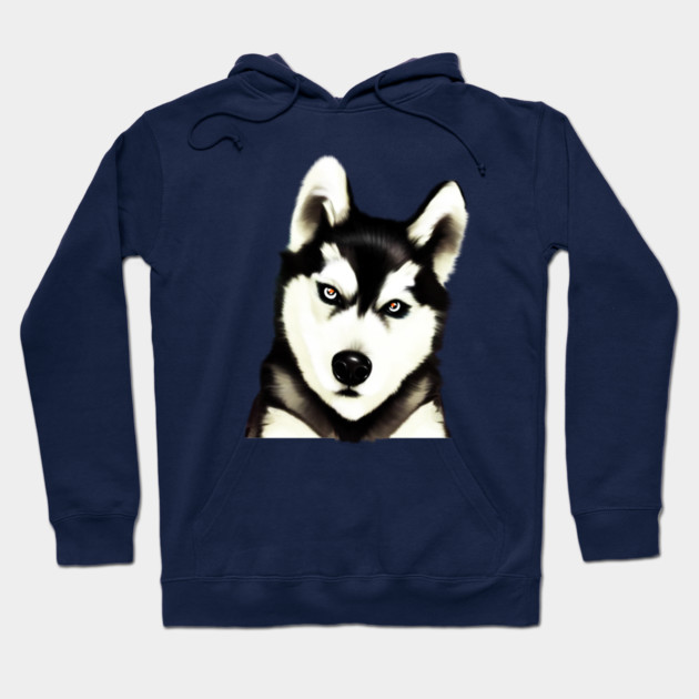 Husky Dog Face, Love Huskies, Dog Lover Hoodie by logiamerch