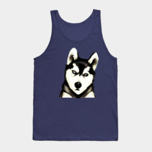Husky Dog Face, Love Huskies, Dog Lover Tank Top