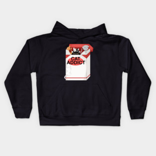 Cat Lover, Funny Cat Addict, Love Cute Cats Kids Hoodie