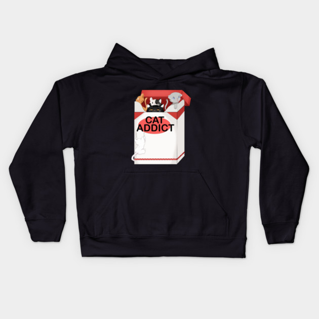 Cat Lover, Funny Cat Addict, Love Cute Cats Kids Hoodie by logiamerch