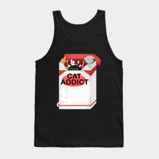 Cat Lover, Funny Cat Addict, Love Cute Cats Tank Top