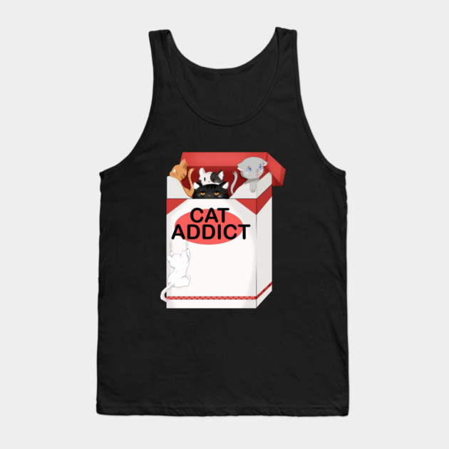 Cat Lover, Funny Cat Addict, Love Cute Cats Tank Top by logiamerch