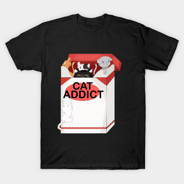 Cat Lover, Funny Cat Addict, Love Cute Cats T-Shirt by logiamerch