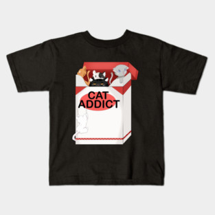 Cat Lover, Funny Cat Addict, Love Cute Cats Kids T-Shirt