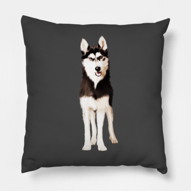 Husky Dog, Love Huskies, Dog Lover Pillow by logiamerch