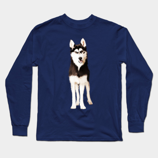 Husky Dog, Love Huskies, Dog Lover Long Sleeve T-Shirt by logiamerch