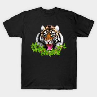 Tiger Roaring Tropical, Big Cat, Love Tigers T-Shirt