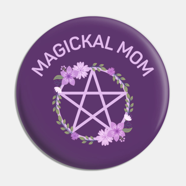 Magickal Mom Midsummer Lilac Pentacle Cheeky Witch® Pin by Cheeky Witch
